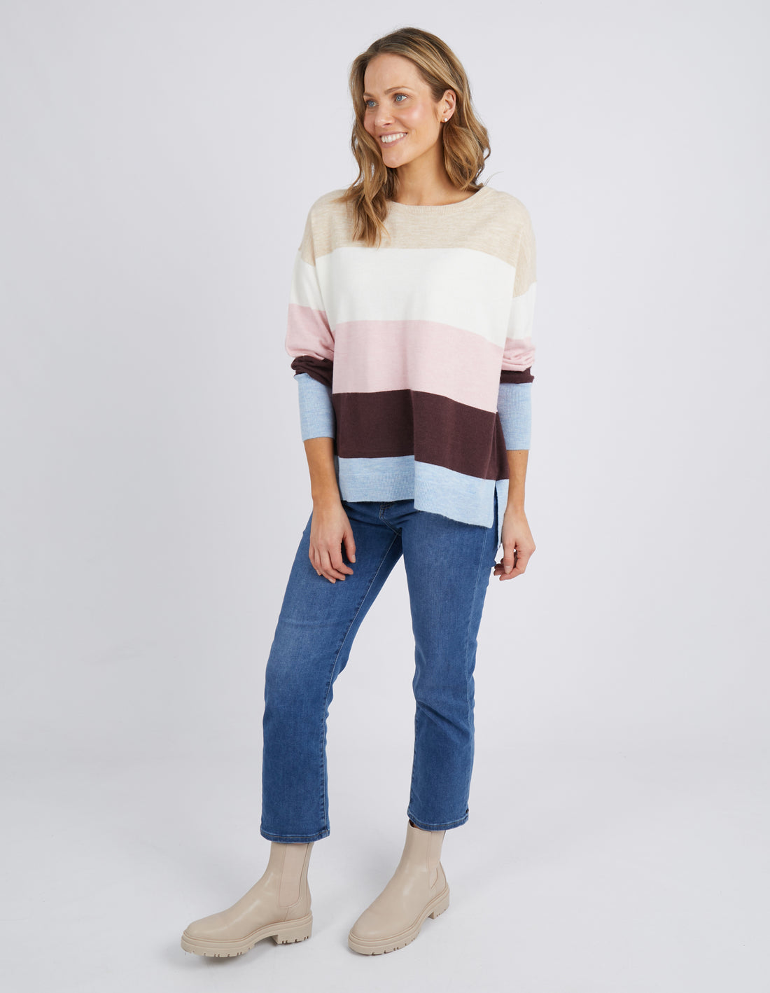 Nellie Stripe Knit Choc